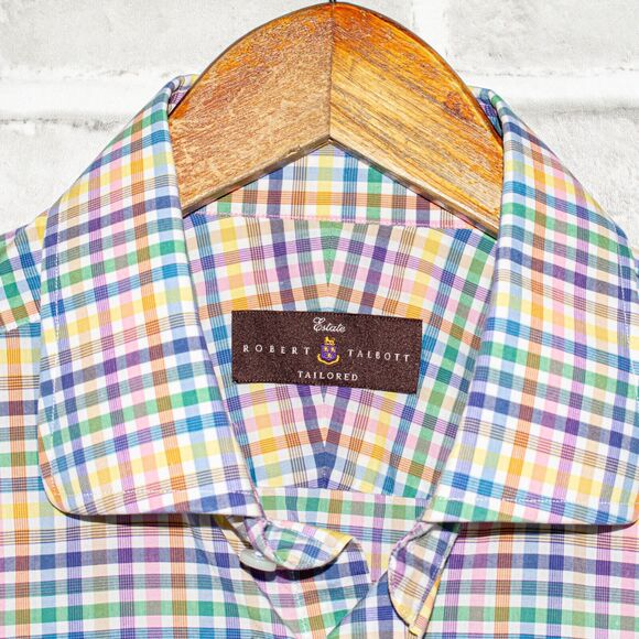 Robert Talbott EstateTailored Men's Dress Shirt Multi color 16 1/2 L - Picture 3 of 7